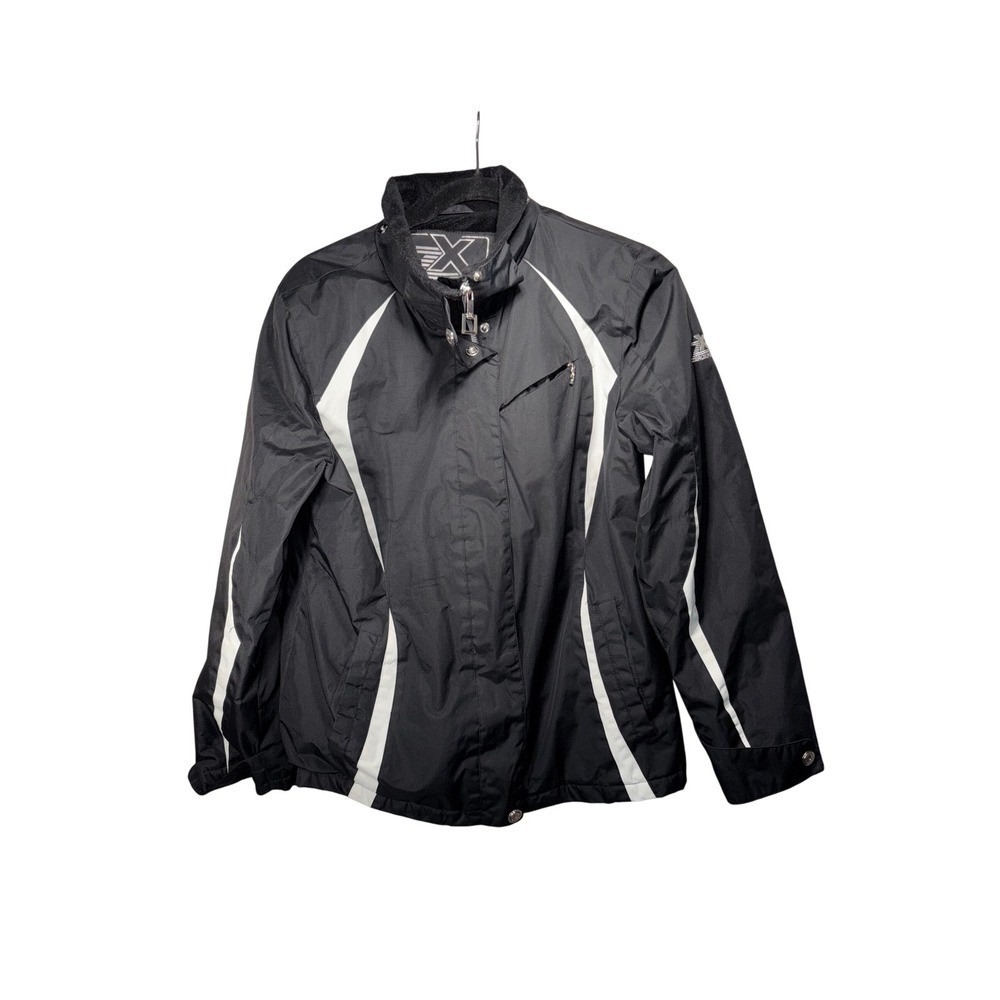 ZeroXposur Womens Black White Jacket Coat Windbreaker Full Zip Small